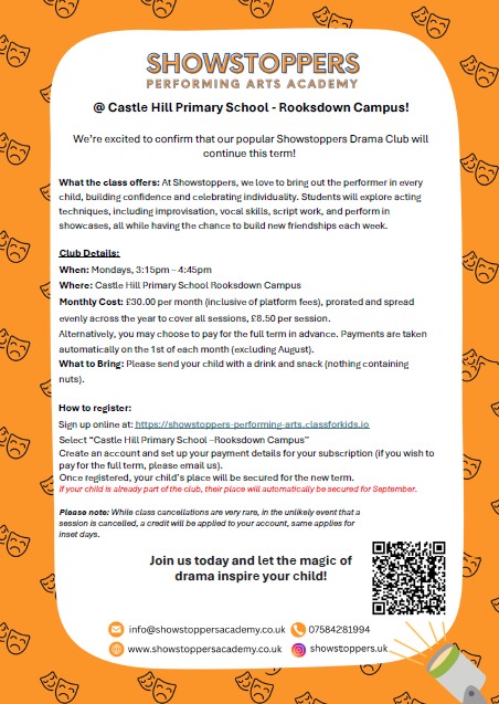 Image of Showstoppers - Rooksdown Drama Flyer 2026