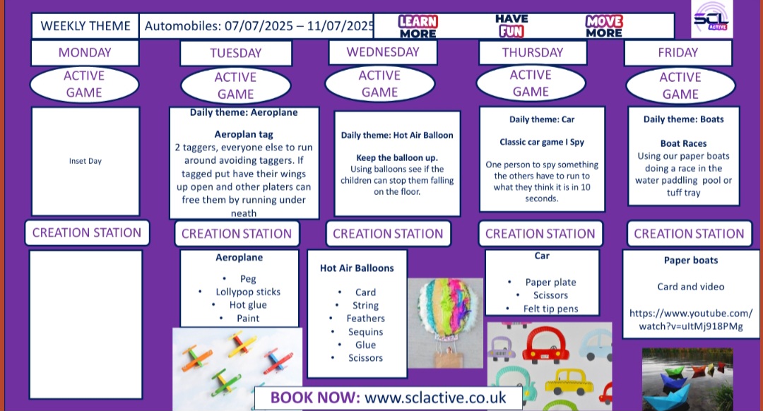 Image of SCL Weekly Theme Chart w/c 7th July
