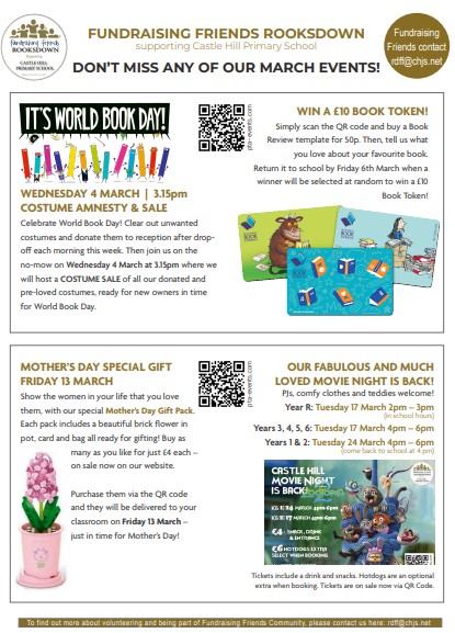 Image of Rooksdown Fundraising Friends Upcoming Events