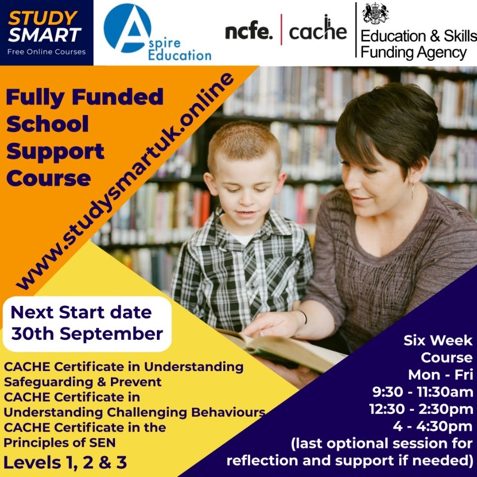 Image of Fully Funded (FREE) school support courses online