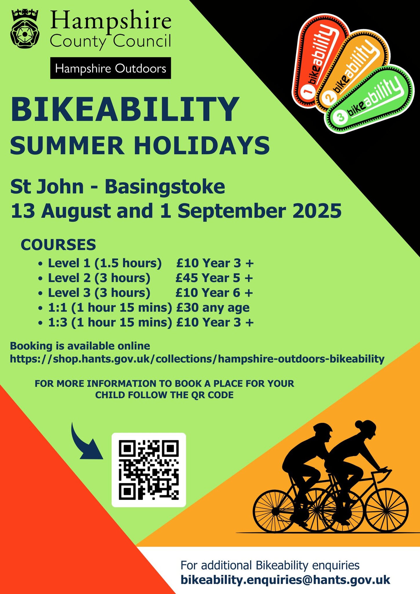 Image of Bikeability courses during the summer holidays