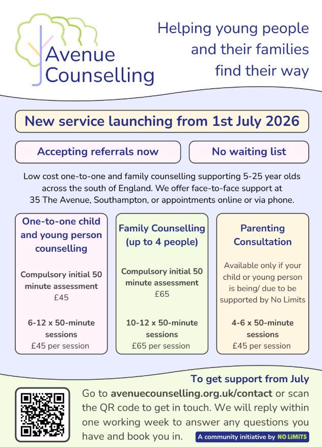 Image of New Counselling Services from No Limits
