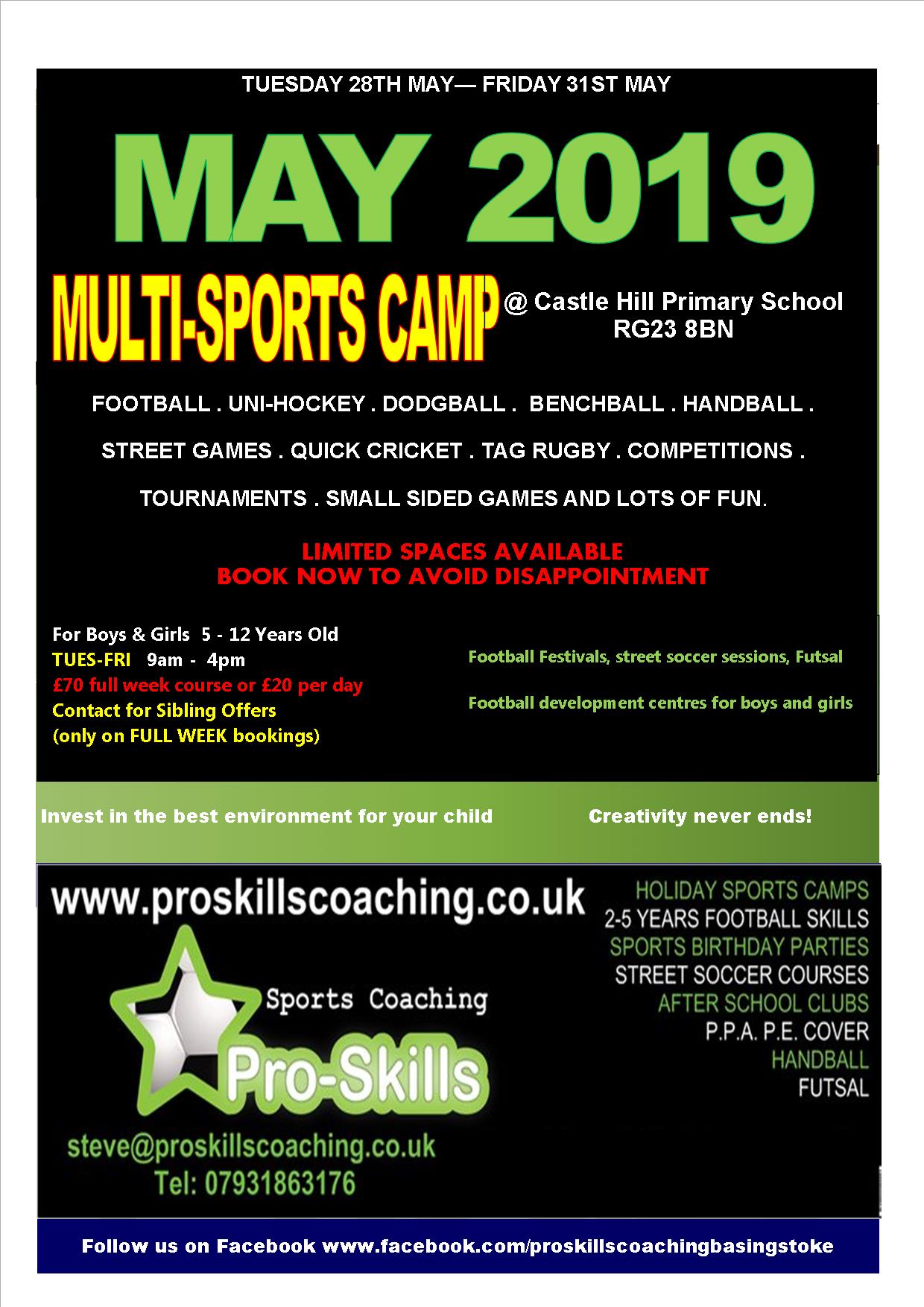 Image of Pro-Skills May Multi Sports Camp