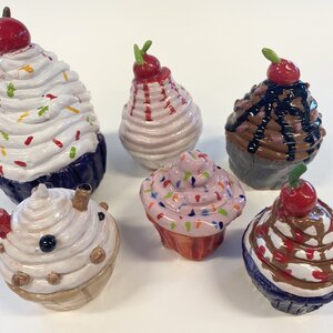 Year 9 ceramic cupcakes
