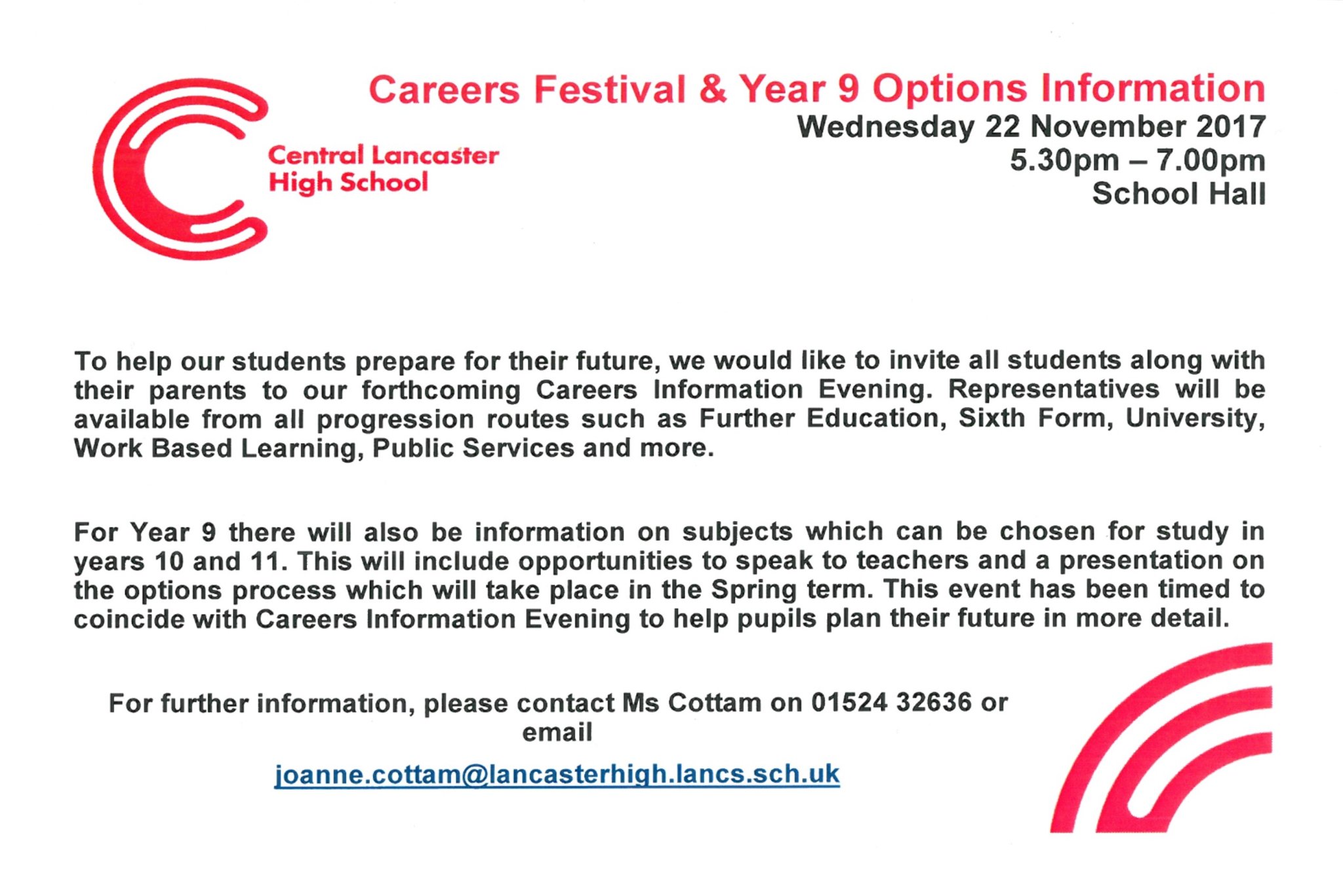 Image of Careers Festival and Year 9 Options Evening