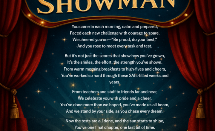 Image of SATs are over... let the show commence!