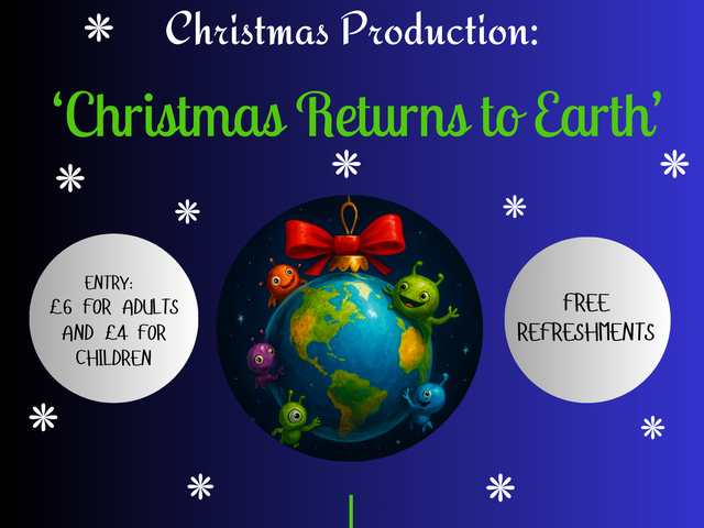 Image of School Christmas Production - Wednesday 10th and Thursday 11th December, starting at 7:00pm !