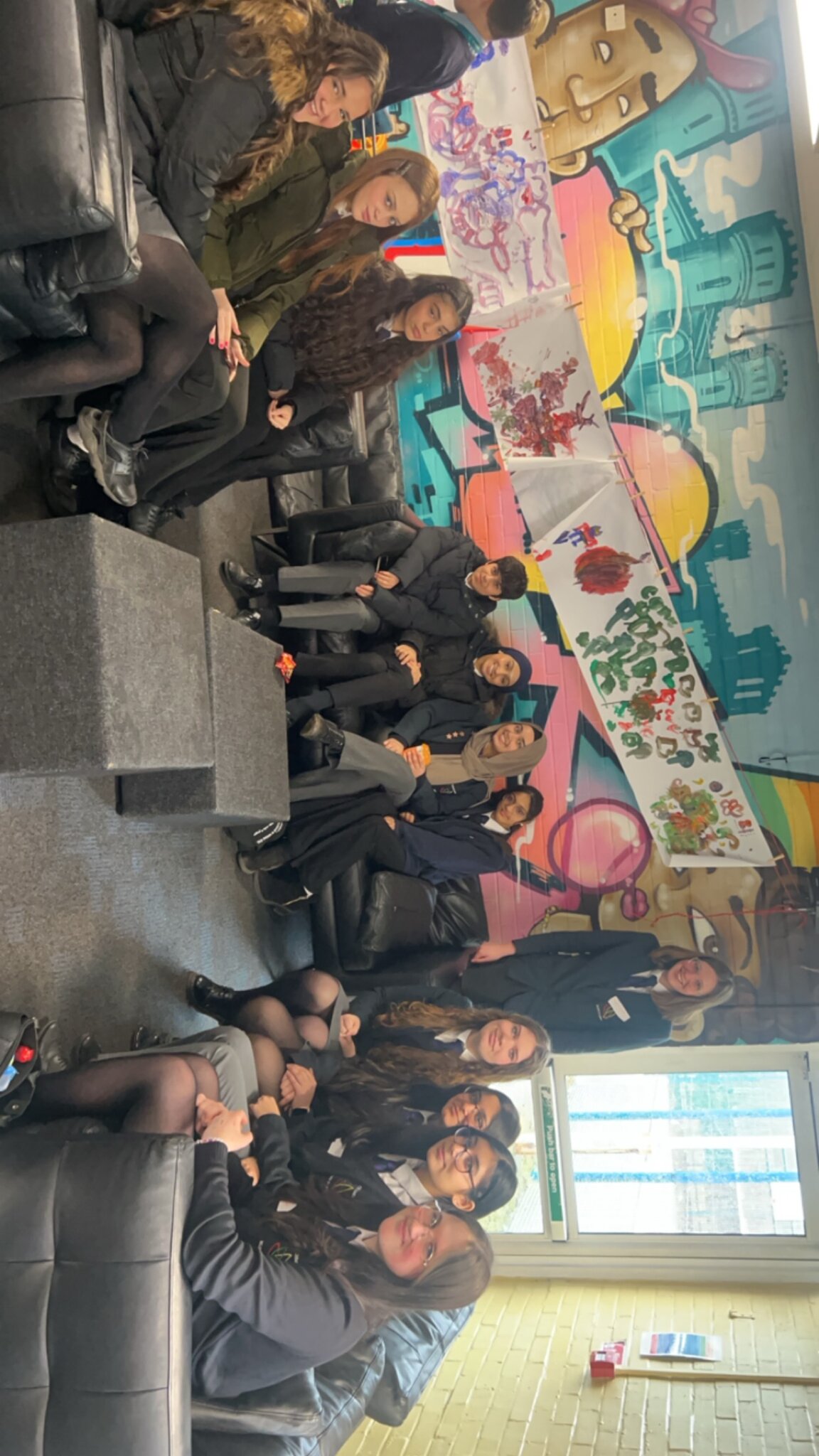 A group of students at the Windsor Youth and Community Hub