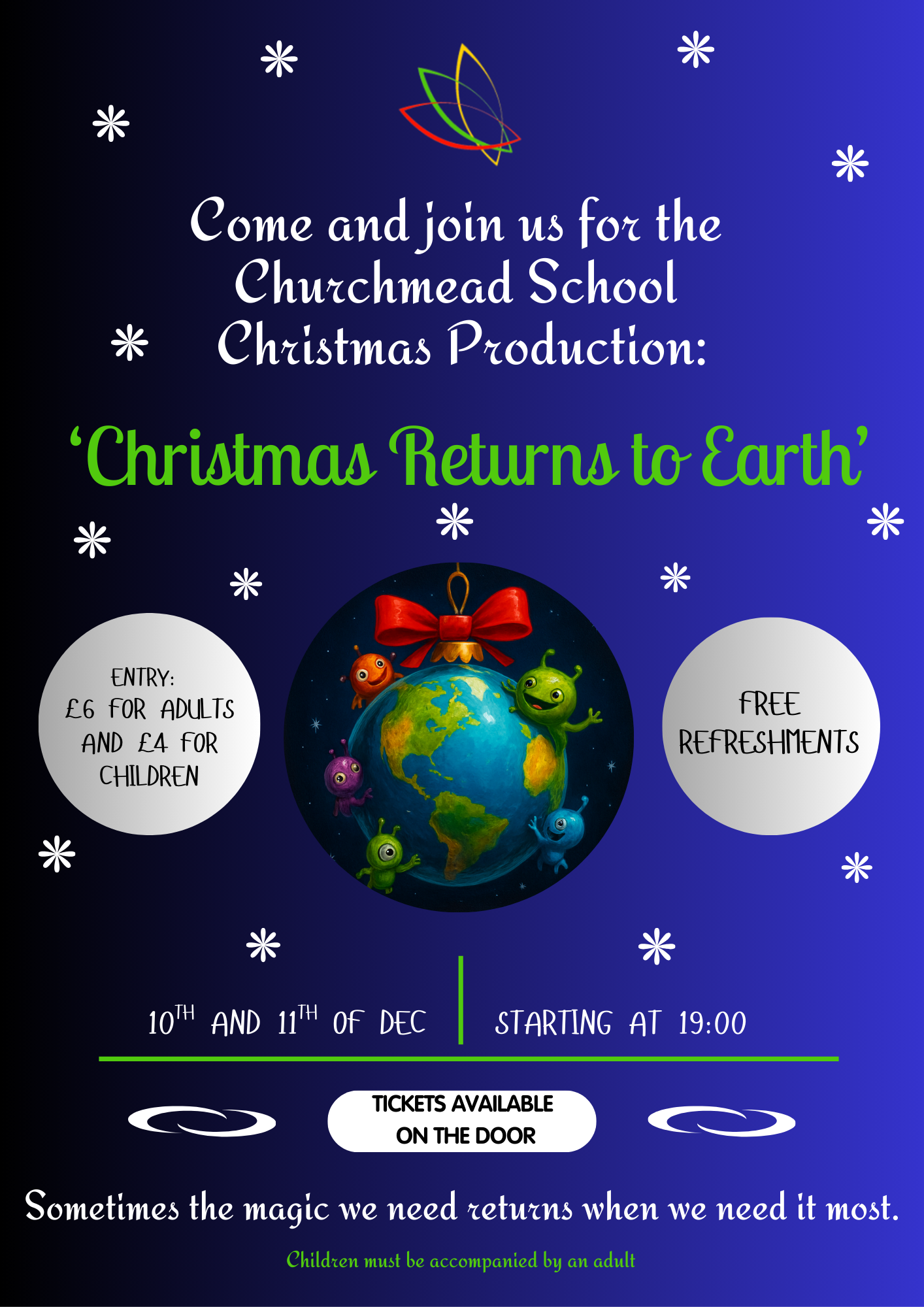 Image of School Christmas Production - Wednesday 10th and Thursday 11th December, starting at 7:00pm !