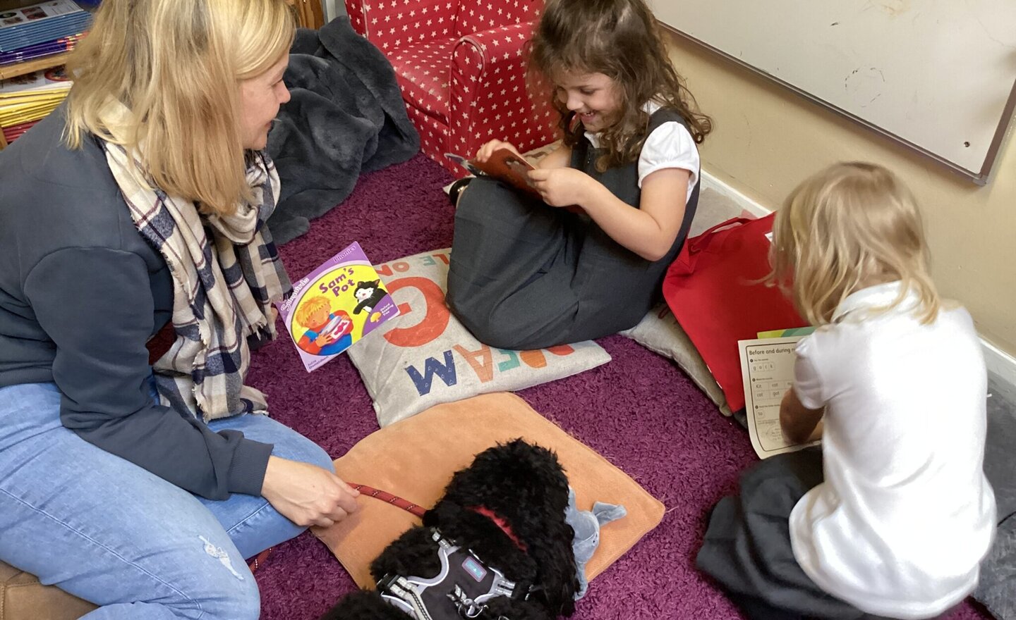 Image of Reading dogs…and snuggle up sacks!