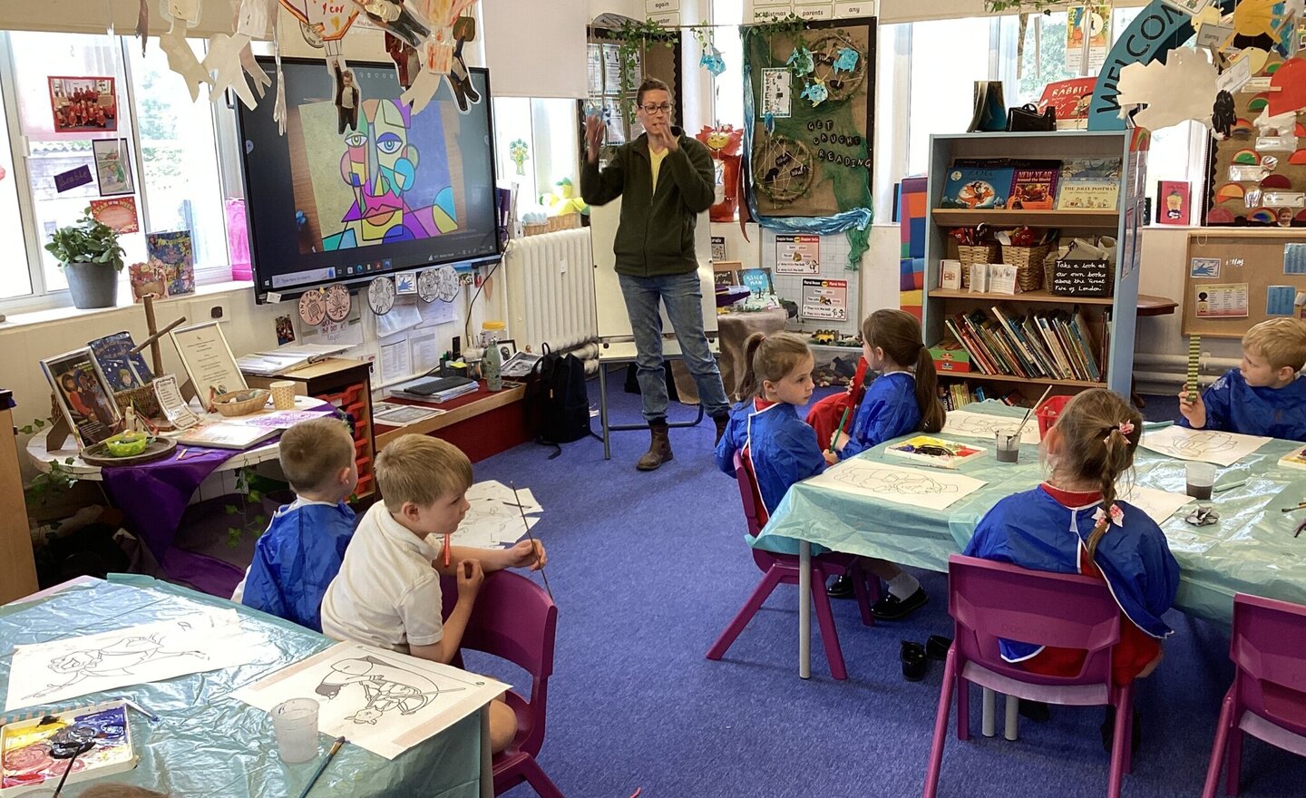 Image of Headteacher’s Blog  – Artist Workshop, Claire Freedman virtual visit, Rock Pool Roadshow, May Procession, First Holy Communion and SATs!