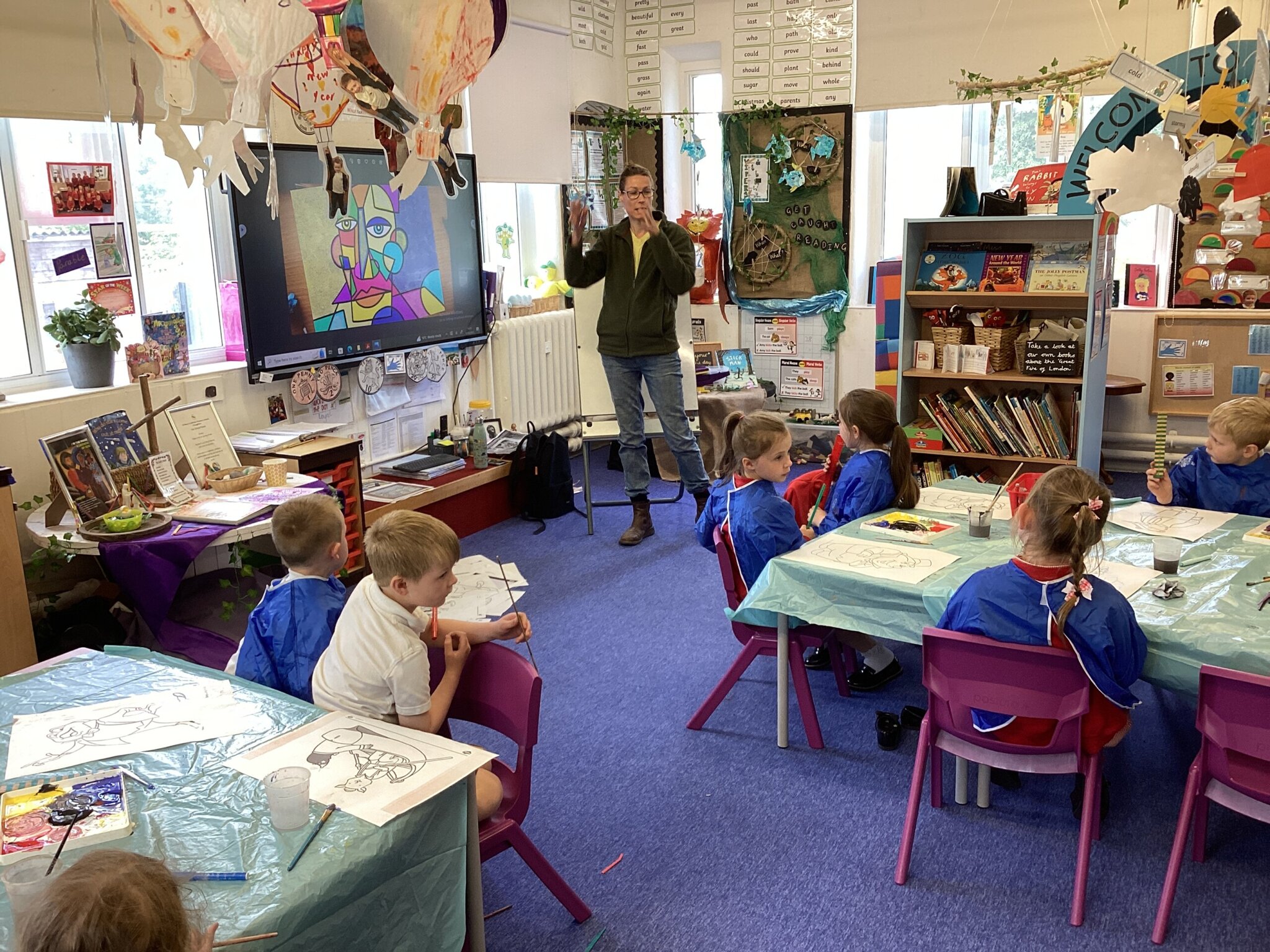 Image of Headteacher’s Blog  – Artist Workshop, Claire Freedman virtual visit, Rock Pool Roadshow, May Procession, First Holy Communion and SATs!