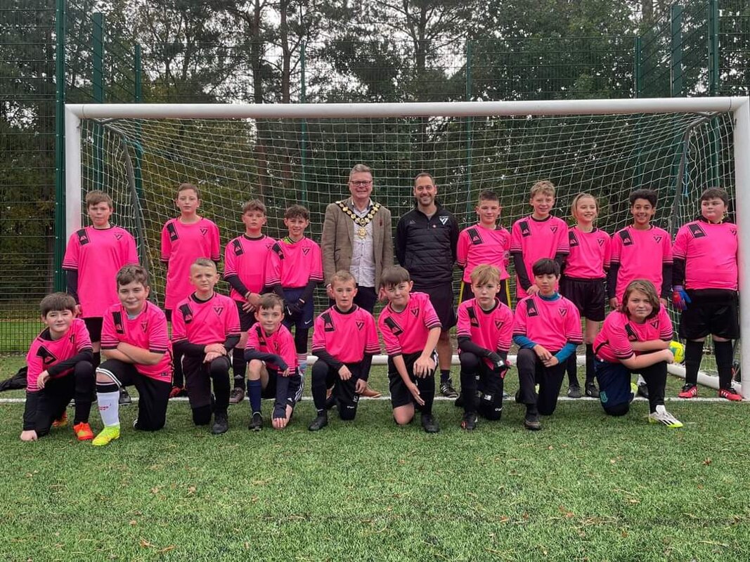 Image of Marcus Captains Vale Juniors Team in First Ever Match