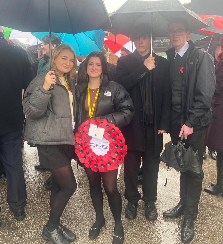 Image of Head Students Represent CHS at Town Remembrance Service