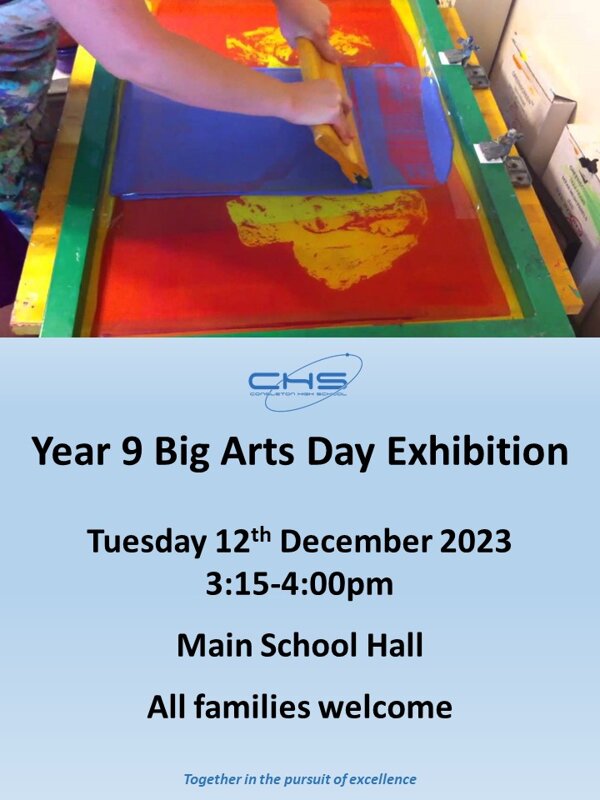 Image of Join us to Celebrate Year 9's Big Art Skills!