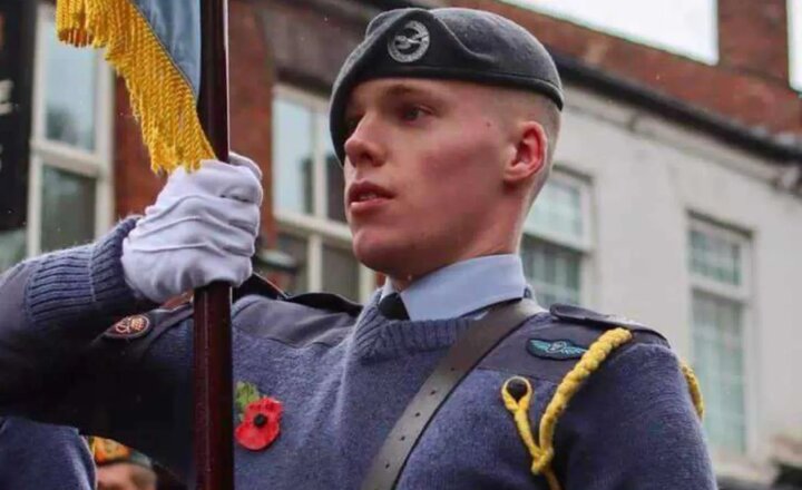 Image of Josh was Squadron Banner Bearer