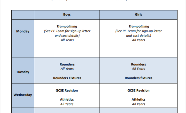 Image of New and Old Favourite Sports on Offer this Half-Term