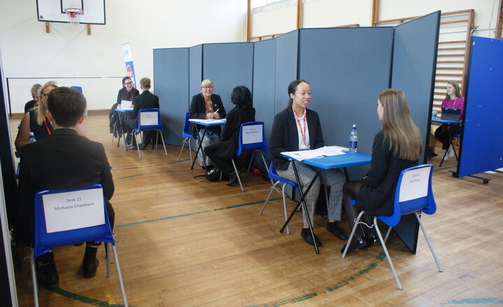 Image of Year 11 Students Try Out their Interview Skills