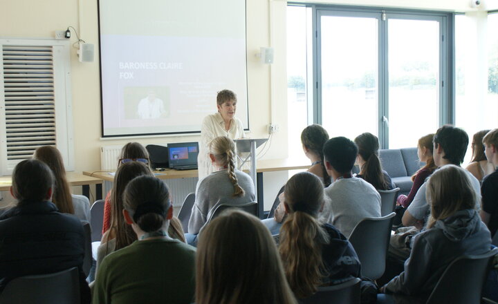 Image of Baroness Fox Discusses Free Speech and Debate with CHS Students