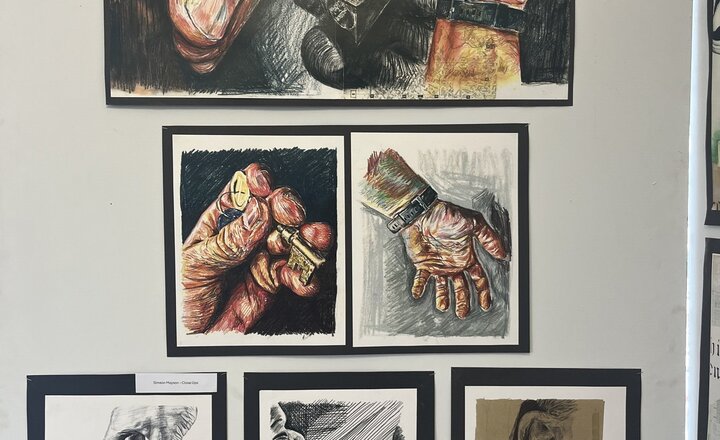 Image of Sixth Form Students Share their Artwork with Congleton