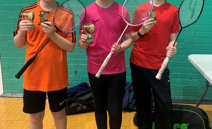 Image of Luke, Anna and Jacob's Badminton Tournament Triumph