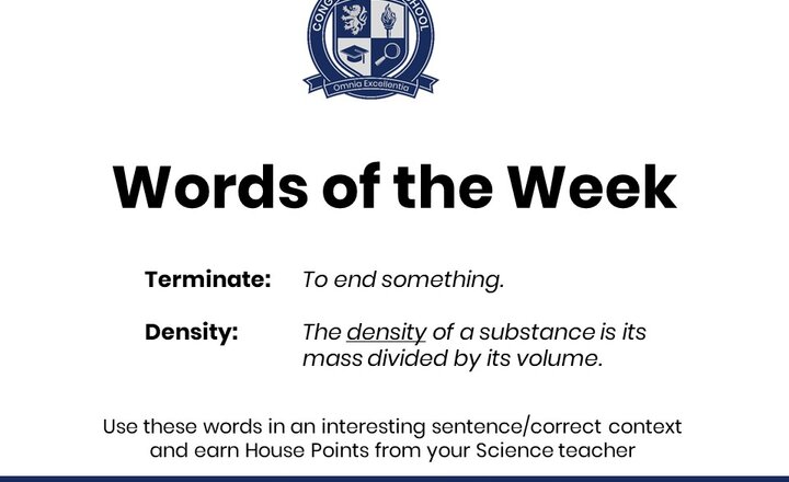 Image of Our Science Words of the Week