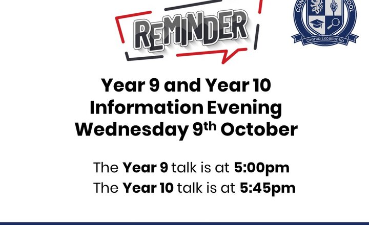 Image of Information Evening for Year 9 and Year 10 Families