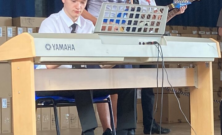 Image of Barney Passes Grade VII Piano with Distinction