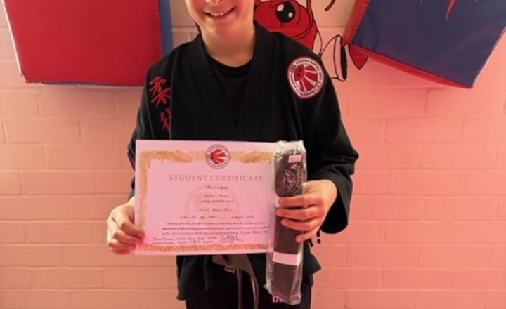 Image of Edward's Brown Belt Jujitsu Success