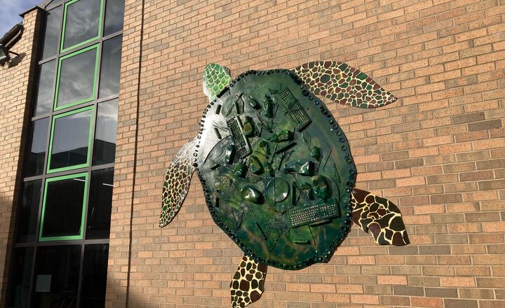 Image of Turtle Mural Highlights Threat from Plastic Waste