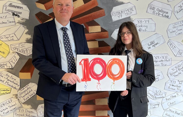 Image of A Year 7 Recruit for the CHS 100 Club