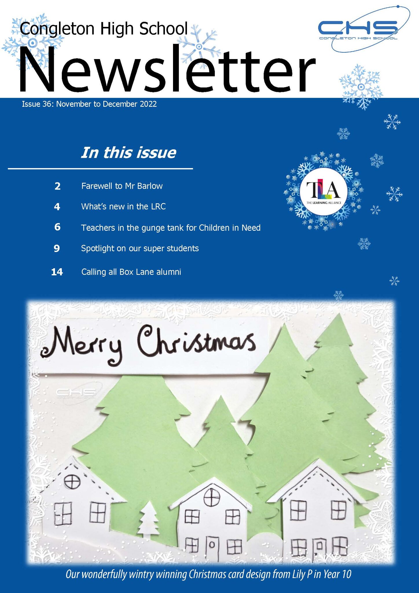 Image of CHS Christmas Newsletter out Now.