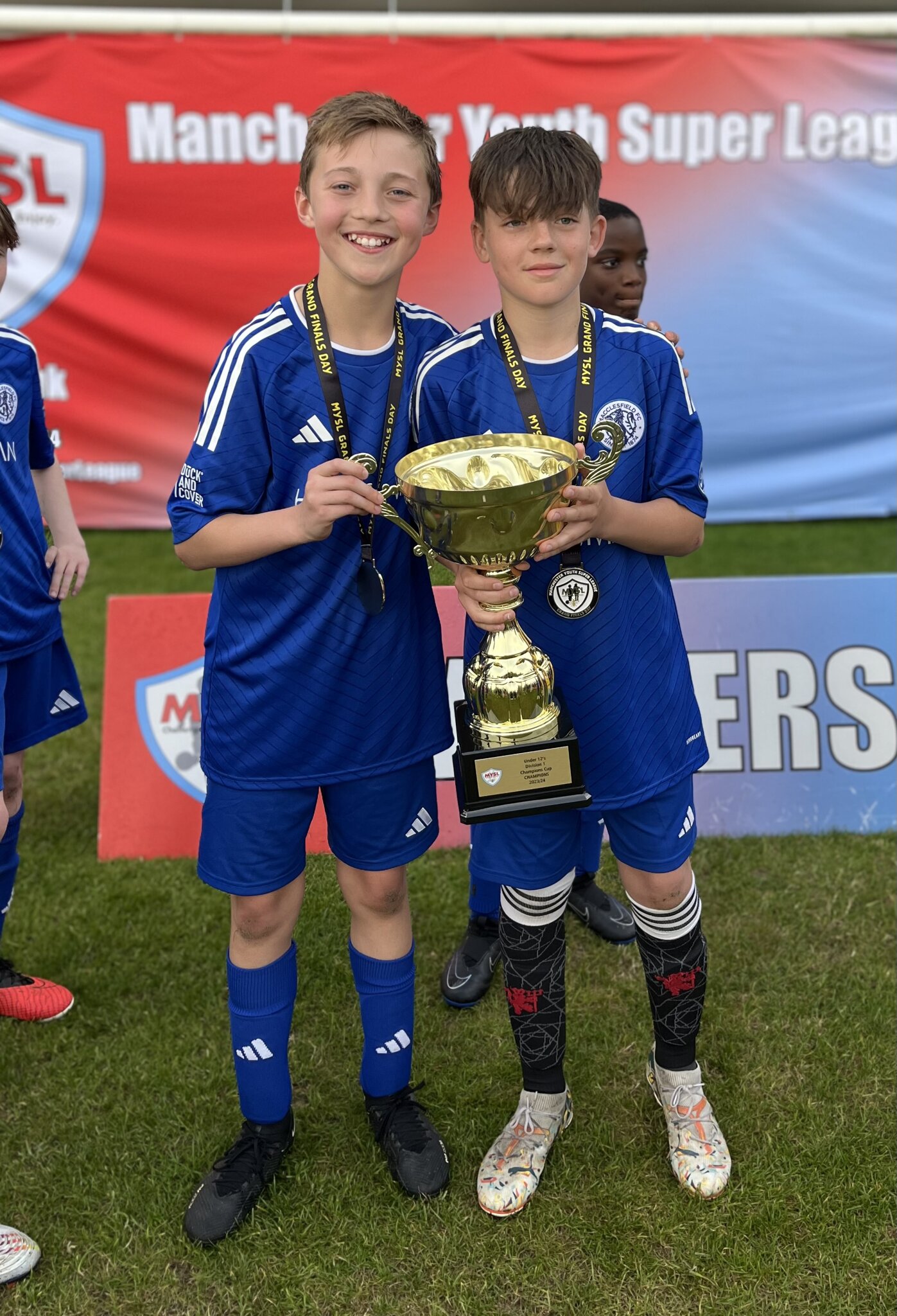 Image of Year 7 Charlie and Theo Celebrate their League Cup Win