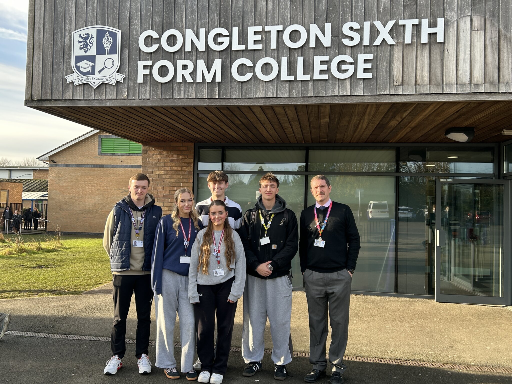 Image of Congleton Sixth Form College Students Share Important White Ribbon Message