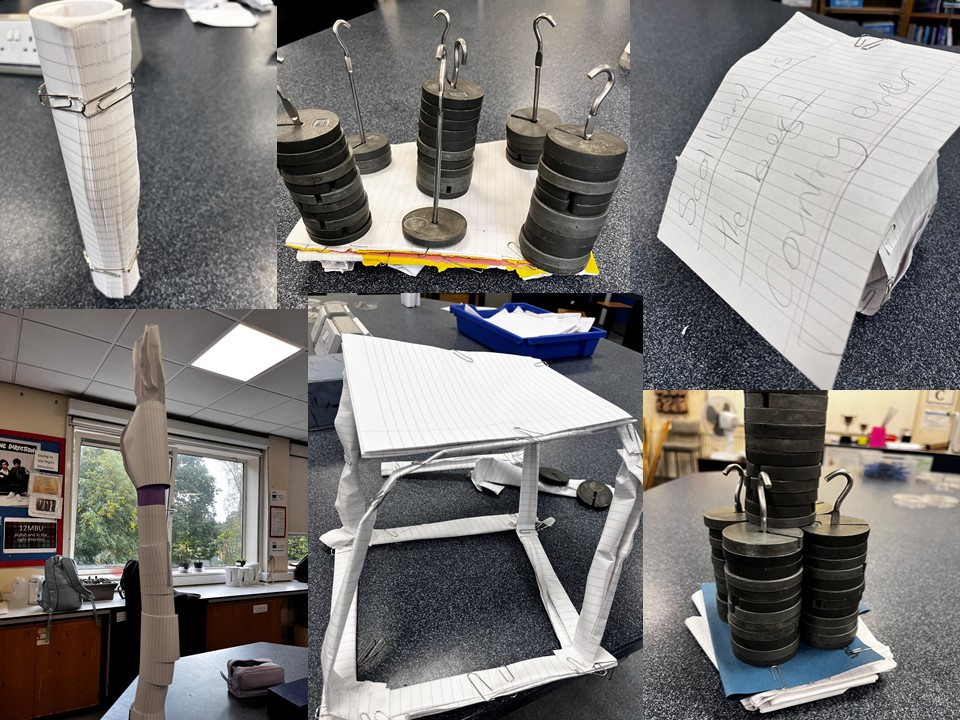 Image of Students Build Paper Towers in Science Club 