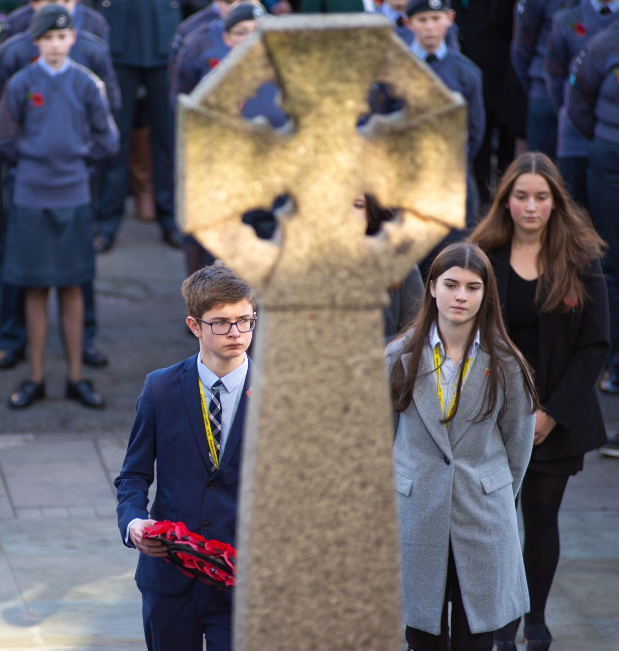 Image of Head Students Lay Remembrance Wreath