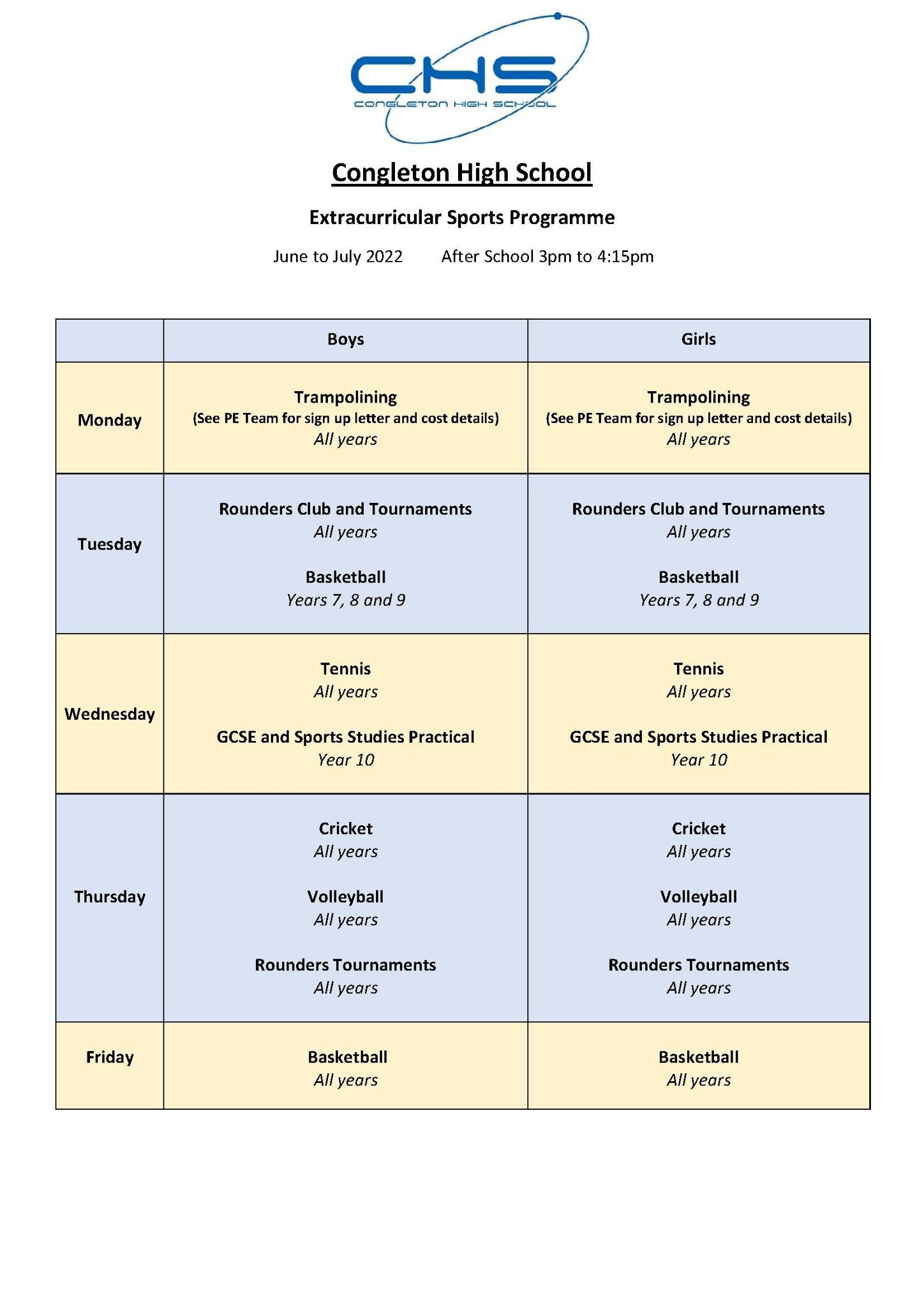 Image of After School Summer Sports