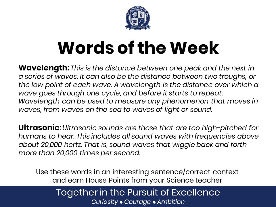 Image of Our Science Words of the Week