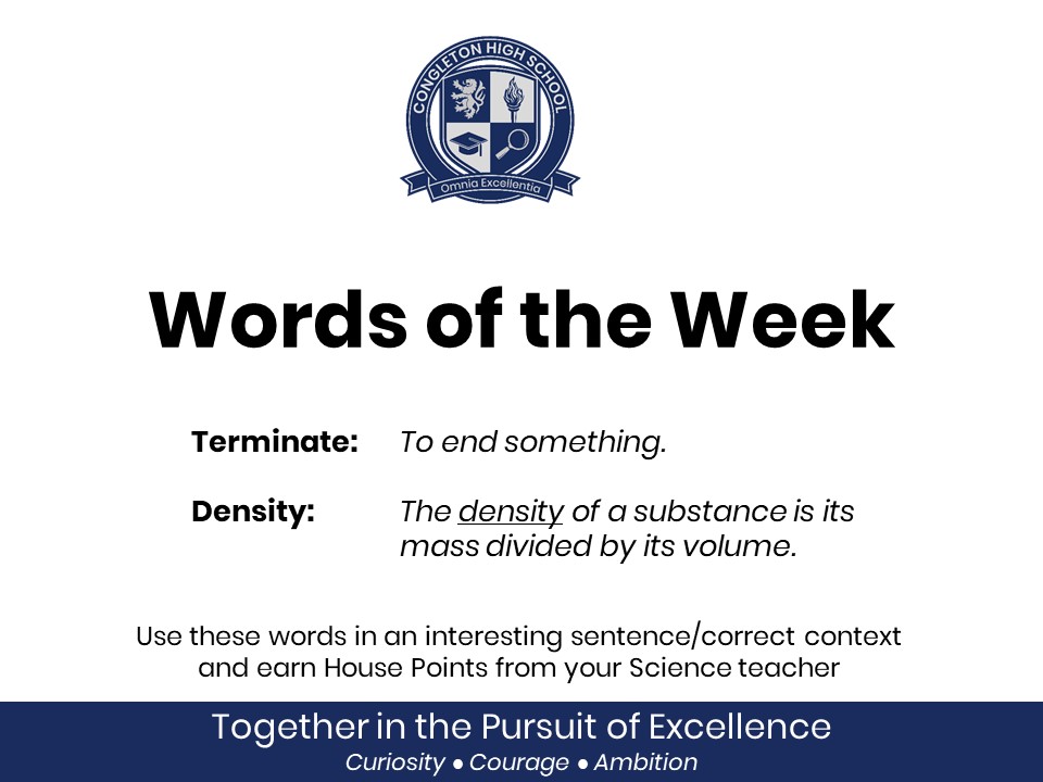 Image of Our Science Words of the Week