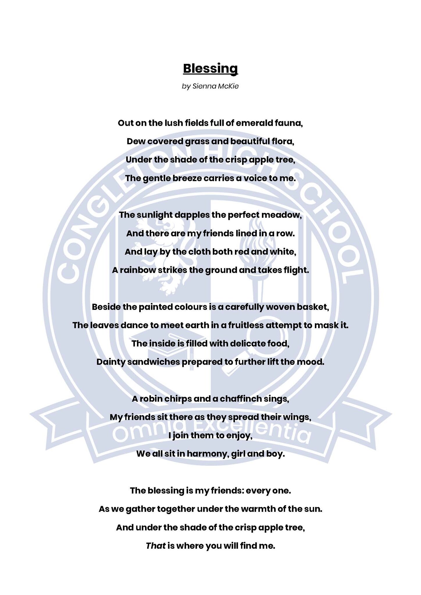 Image of Year 7 Share their Blessings