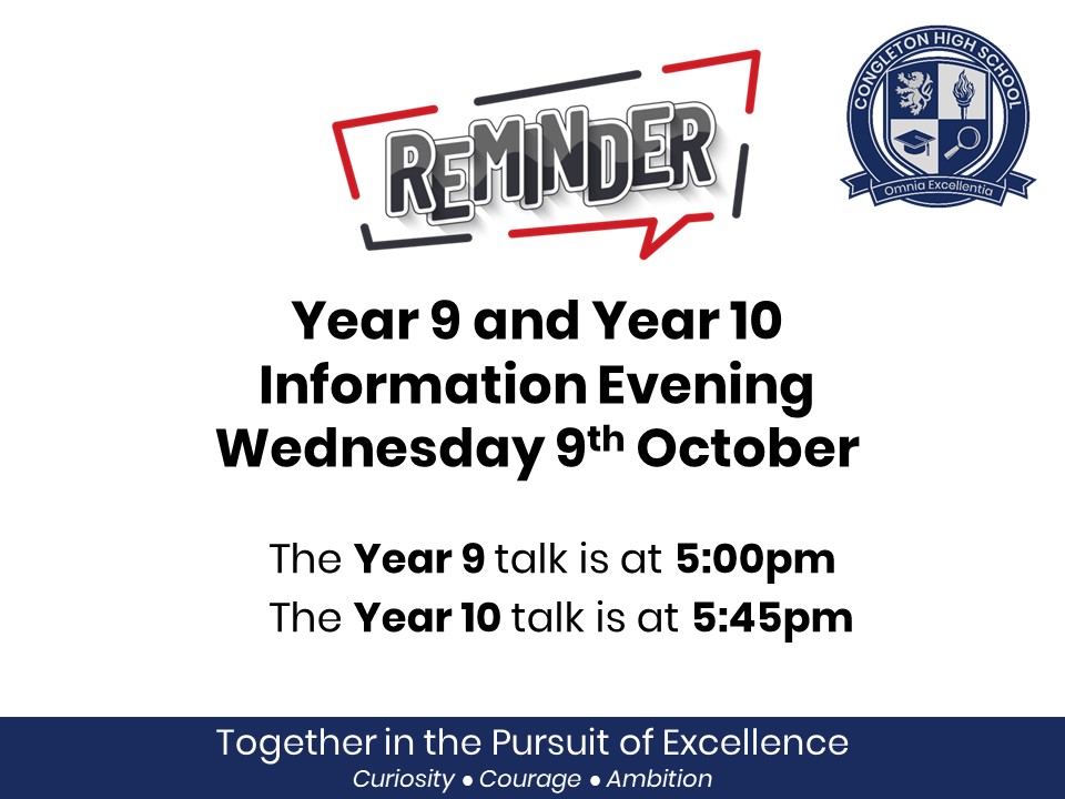 Image of Information Evening for Year 9 and Year 10 Families