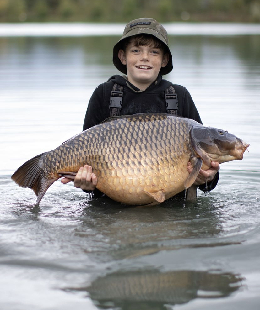 Image of Landon Lands a Monster Carp