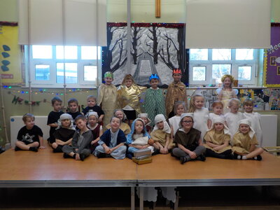 Image of Class 1 and 2 nativity