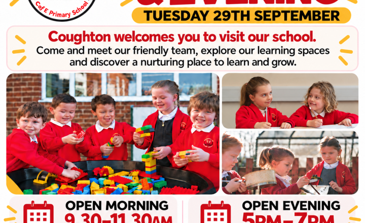 Image of OPEN MORNING AND EVENING - TUESDAY 29th September