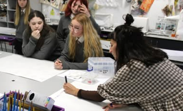 Image of Students Work on Set Design with National Theatre Company