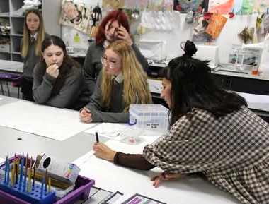 Image of Students Work on Set Design with National Theatre Company