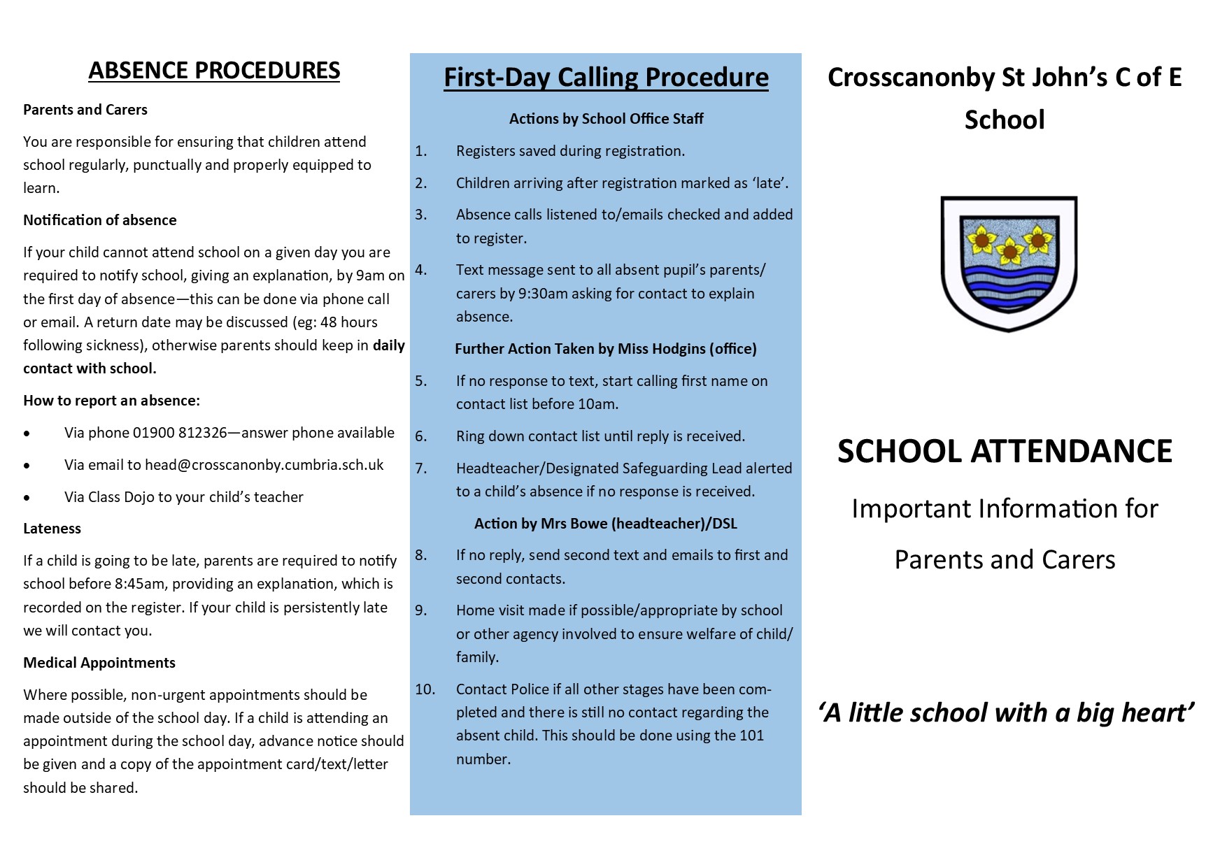 Image of ATTENDANCE AND ABSENCES