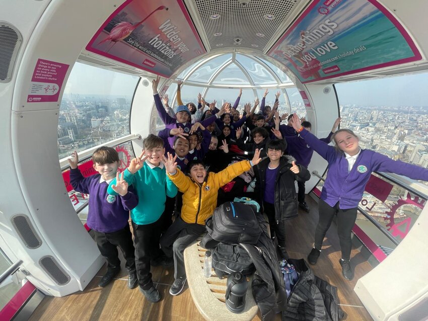Image of Year 5 go to the London Eye + Thames cruise!