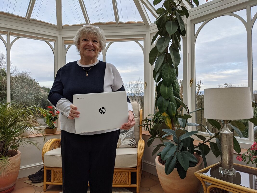 Image of Cymru Care donates 25 Chromebooks to Donate IT Wales