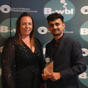 Hardik Gundechya with CCT assessor Sarah Morris